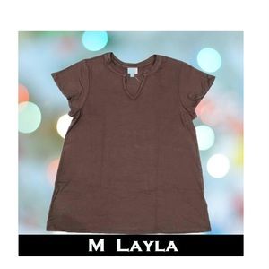 Lularoe Layla solid Brown sz Medium NWT
